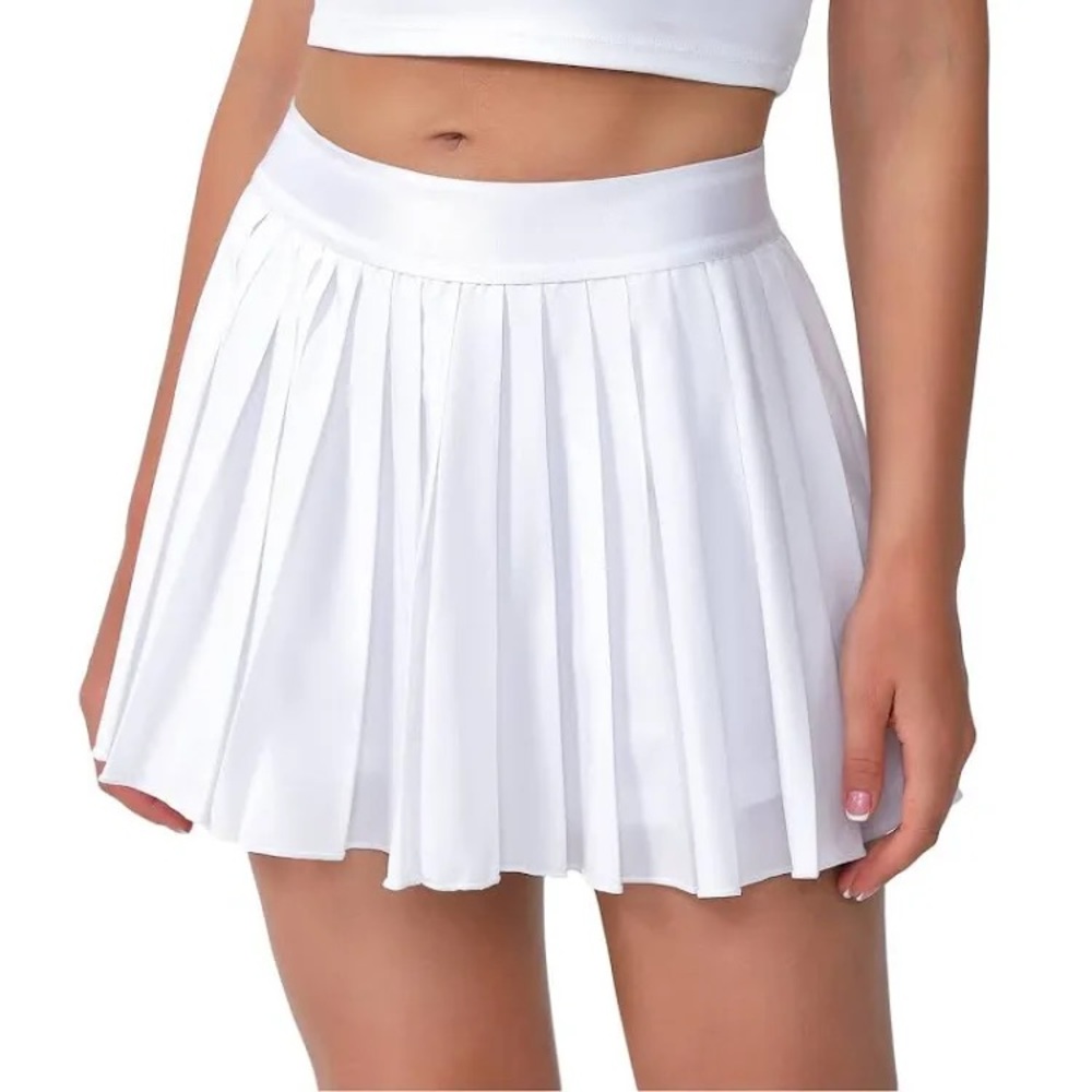 White Pleated Tennis Skirt